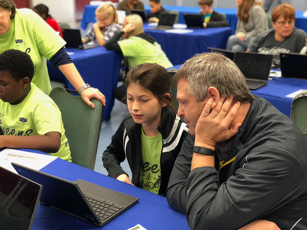 Picture from Code Battle at Tweens & Technology